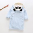thumbnail image 2 of Toddler Flannel Hooded Robes Sleepwear Kids Cute Animal Cartoon Bathrobe Bath Towel Wrap 1-6Y, 2 of 8