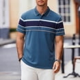 thumbnail image 2 of FRSASU Men's Polo Shirt Casual Long Short Sleeve Classic Fashion Polo Golf Sport Shirt Blue, 2 of 6