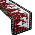 thumbnail image 6 of Christmas Plaid Table Runner Bear Deer Snowflakes Xmas Table Runner for Holiday Decor 13 x 72 inch, 6 of 7
