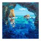 thumbnail image 1 of Cuadros Decorativos Pintura de diamante 5D DIY, pintura al óleo de taladro redondo completo, decoración de pared de mar, arte de diamantes de imitación Ehuebsd Nuevos Originales, 1 of 8