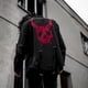 thumbnail image 3 of Chaqueta de Mezclilla con Estampado de Calavera y Estilo Hip-Hop, 3 of 3