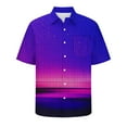 thumbnail image 4 of Njoeus Men's Athletic Shirts & Tees Workout Tops Men's Hawaiian Shirt Button Up Short Sleeve Beach Shirts for Men Summer Casual M-3Xl Oversized Tee Shirt Men, 4 of 5