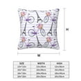thumbnail image 2 of Throw Pillow Covers, Bike stripe Pattern Soft Square Pillow Cases with Invisible Zipper for Couch Bed Sofa, Farmhouse Fall Home Decor 20"x20", 2 of 7