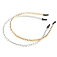 thumbnail image 1 of Diademas de metal Unique Bargains en forma de cadena retorcida tono dorado tono plateado 2 Piezas, 1 of 7