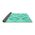 thumbnail image 2 of Ahgly Company Indoor Rectangle Southwestern Turquoise Blue Country Area Rugs, 5' x 7', 2 of 4