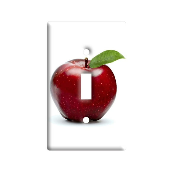 Red Apple - Plastic Wall Decor Toggle Light Switch Plate Cover