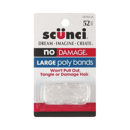 scunci 52pcs tangle silicon poly damage bands pull rubber won band hair