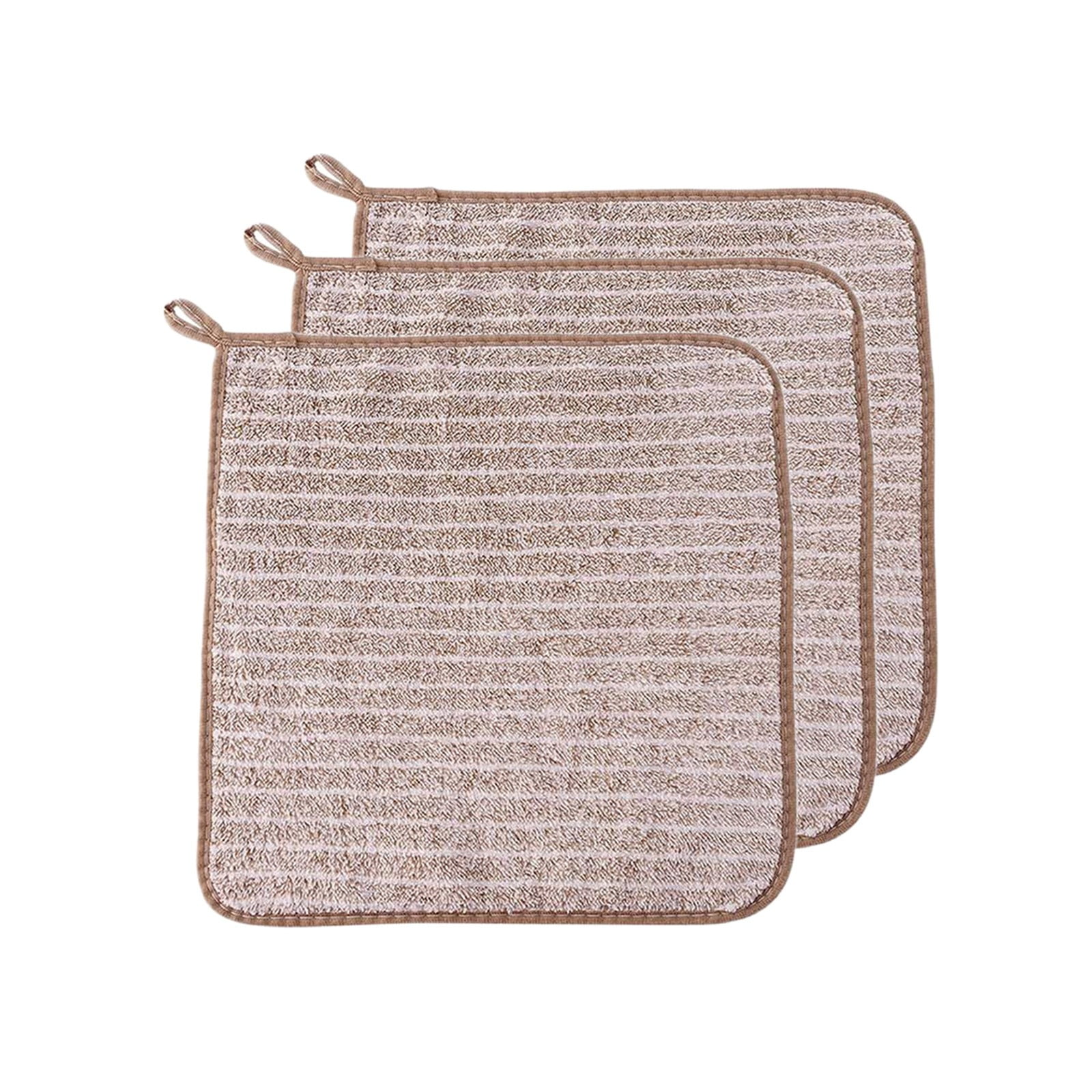 Dishcloths for Kitchen,Car Cleaning Wipes Double Sided Composite Fleece Cleaning Towel Wipes Dishcloth Kitchen Towel Cleaning Cloth Household Thickened Wipes 3 Pcs Glass Cleaning Cloth