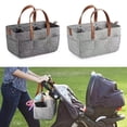 thumbnail image 4 of Bxaolu Storage Bag, Durable and Lightweight Foldable Felt Storage Bag Portable Lightly Multifunction Changeable Compartments for Car Travel Indoor, Grey, 4 of 9