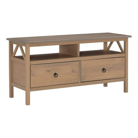 Atlin Designs Rustic Wood TV Stand for TVs up to 44" in Rustic Gray