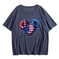thumbnail image 4 of JOANKDMI 4th of July Shirt Women Cute Cotton American Flag Independence Day Short Sleeve Crewneck Tops Trendy Holiday Festival Patriotic T Shirts, 4 of 4