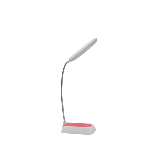 Lightahead® Modern Stylish Eye Friendly 20 LED Desk Lamp - USB Powered Dimmable Touch Control Flexible Reading Light with USB Charging Port & Automatic Brightness Mode, Pink