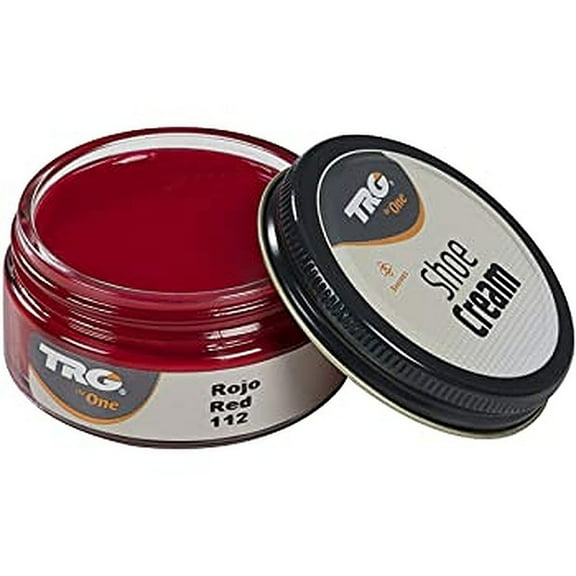 TRG Red Shoe cream with beeswax, one of the best shoe polishes that nourishes, maintains, shines and enhances the color of leather shoes and leather boots.