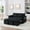 Black, variant on Antique Green Velvet Sofa Bed, 54 Inch Modern Foldable Pull Out Sleeper Couch with Adjustable Backrest, Tufted Convertible Loveseat for Living Room