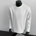 thumbnail image 4 of Ediodpoh Men's Hoodless Sweatshirt - Unisex Autumn Solid Color Round Neck Style Casual Wear for Everyday Activities Versatile Comfortable Layering Apparel Sweatshirt for Men White XXXXXL, 4 of 4