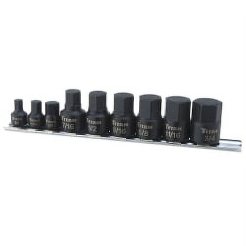 Titan 16140 9-Piece Low Profile Impact SAE Hex Bit Socket Set