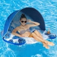 thumbnail image 1 of Flotador para piscina COOLCOOLDEE con toldo y portavasos para adultos, 1 of 7