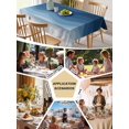 thumbnail image 5 of Navy Blue Ombre Table Cloth, Modern Moire Wave Gradient Waterproof Tablecloth for Rectangle Tables, Reusable Washable Fabric Table Cover for Restaurant Kitchen Dining Tables 60"x120", 5 of 6