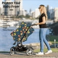 thumbnail image 5 of Fotbe Blue Floral Pattern Car Seat Covers for Babies, Nursing Breastfeeding Cover Infant Carseat Canopy, Soft Stretchy Carrier Cover, 5 of 9
