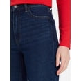 thumbnail image 5 of Time and Tru Women's High Rise Straight Leg Jeans, 30" Inseam Regular, Sizes 0-20, 10S-16S, 5 of 6