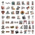 thumbnail image 2 of Pack Of 50 Retro Movie Themed Waterproof Stickers, Vibrant & Creative Decorative Decals For Water Bottles, Laptops, Phones And More, Ideal For Personalizing Daily Items For, 2 of 6
