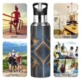 thumbnail image 7 of Yayeee 33oz Insulated Water Bottle Double Wall Stainless Steel with Flip Straw Lid, Elegant Geometric Pattern, 7 of 7