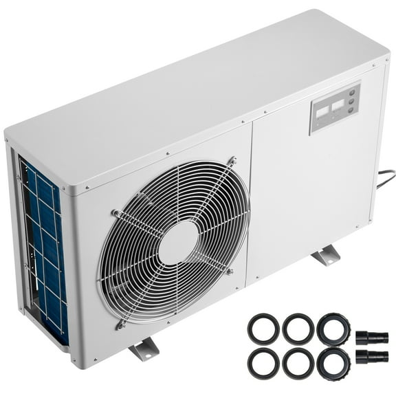 KFFKFF Aquarium Water Chiller, 1-1/2 HP Cooling System for Tanks up to 500 Gallons, Efficient Temperature Control for Hydroponics, Quiet Compressor, Titanium Evaporator, Full Accessories Included