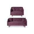 thumbnail image 3 of Sala 3-2 Makora Modelo Ivanka Velvet Morado, 3 of 9