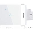 thumbnail image 3 of Interruptor de luz conectado Wifi, interruptor de pared inteligente, luz sin neutrales, control de voz con interruptor de pared wifi compatible con la vida inteligente Alexa Google Home, 1 Gang Feliz Sencillez, 3 of 3