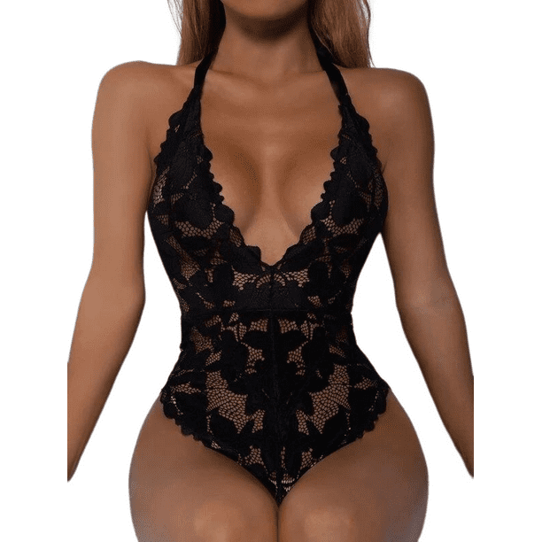 You Can Look Lace Strappy Bodysuit