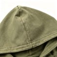 thumbnail image 5 of Chiccall Mens Hoodie Quarter Zip Long Sleeve Hooded Sweatshirts Casual Loose Fit Vintage Athletic Pullover for Men, 5 of 6