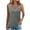 Gray, variant on Womens Summer Casual Loose Tops Women's Fashion Summer Wave point Sleeveless V-Neck Loose Tops Army Green S