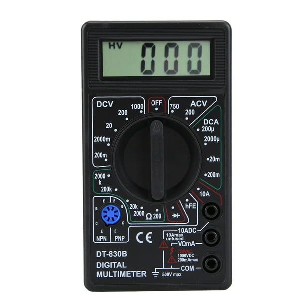 Multímetro digital LCD, DT-830B Multímetro digital portátil multifuncional con pantalla LCD, probado y confiable