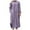 Purple, variant on Women's Plus Size Long Dress Round Neck Loose Casual Cotton Maxi Dress Long Sleeve Solid Comfortable Home Dress with Pockets