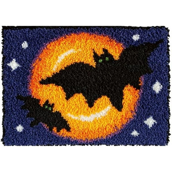 Halloween Bats Rug Hooking Kit