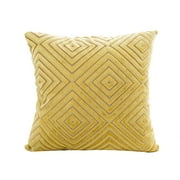 XZNGL Diamond Ring Linen Flocking Pillow Sofa Waist Throw Cushion Cover Home Decor Cushion Cover