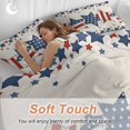 thumbnail image 5 of 4th of July Bedding 3 Piece Duvet Cover Set Twin Size, Patriotic Blue Red Star Independence Day Soft Microfiber Comforter Cover with Zipper Closure & Pillowcases, Wrinkle & FadeResistant Quilt Cover, 5 of 9
