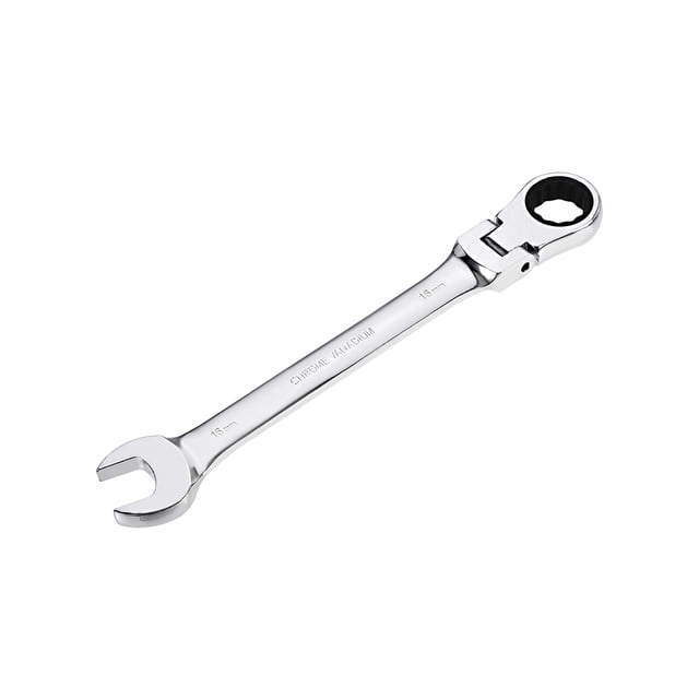 Llave de combinación de cabeza flexible de 16 mm Uxcell con 72 dientes, acero CR-V
