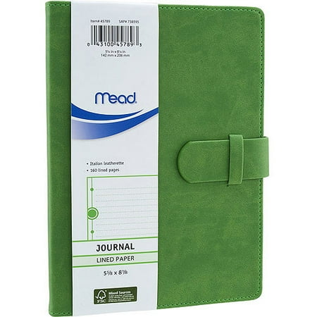 Mead Medium Leatherette Journal with Strap Closure