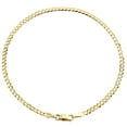 thumbnail image 2 of 14K Yellow Gold 2.50mm Solid Plain Curb Cuban Link Anklet / Bracelet 7 Inches, 2 of 6