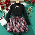 thumbnail image 2 of GBSYEWXS Child Girls Outfit Set Neck Long Sleeve Leisure Sweater Bottom Bow Print Casual Outfits Sets Size 7-8 Years Black, 2 of 7