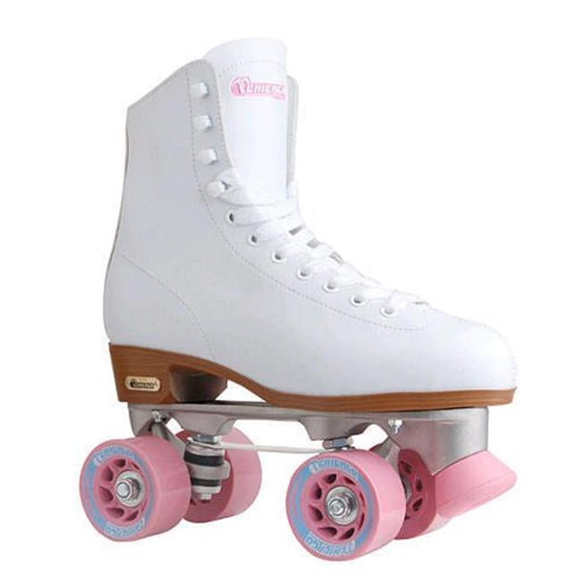 Chicago Skates Girl’s Classic Roller Skates White Rink Quad Skates Size Y... 
