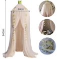 thumbnail image 2 of Princess Bed Canopy for Girls Room Decor Round Lace Mosquito Net - Decorative and Functional, 2 of 5