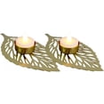 thumbnail image 2 of Kit de 6 Portavelas de Mesa Ilios Innova Hojas Color Dorado, 2 of 3