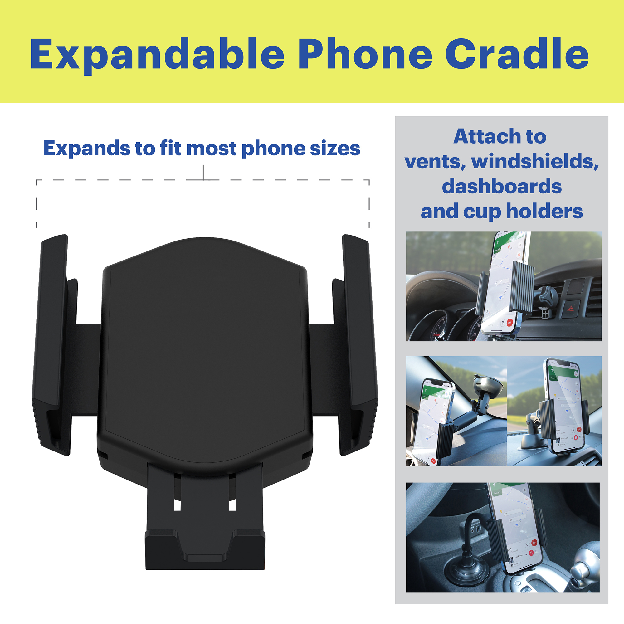 onn. 7-in-1 Universal Car Phone Mount Kit photo 6