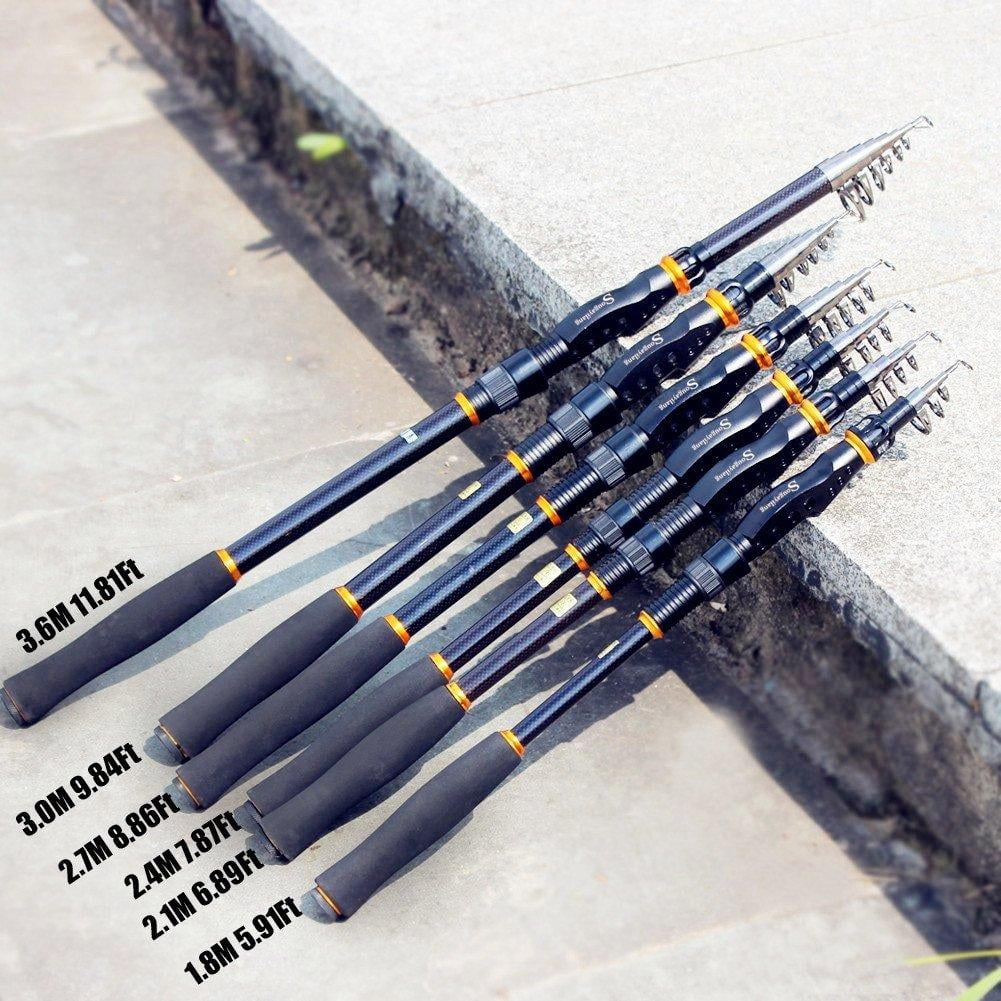 sougayilang fishing rod graphite portable spinning telescopic fishing pole