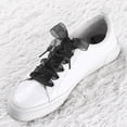 thumbnail image 2 of Cordones Planos Allegra K Transparentes Hilado de Nieve Negro 2 Pares 120 cm, 2 of 6