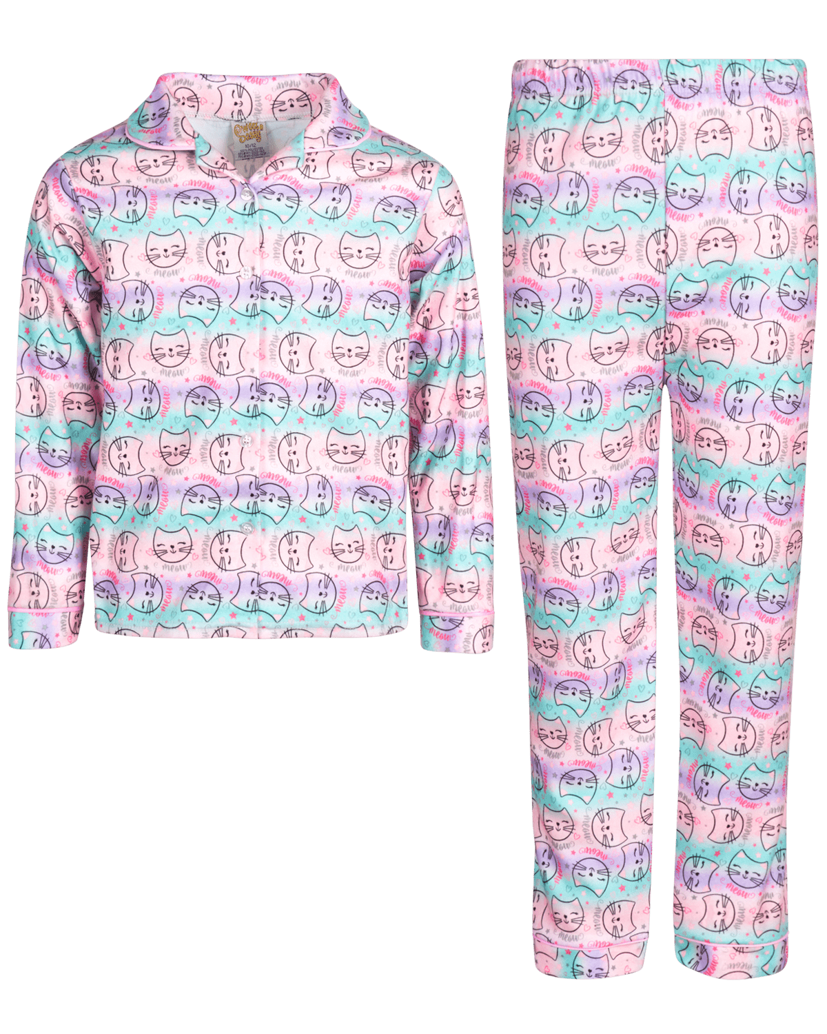 Sweet & Sassy Girl's Flannel Pajamas - 2 Piece Long Sleeve Button Down ...
