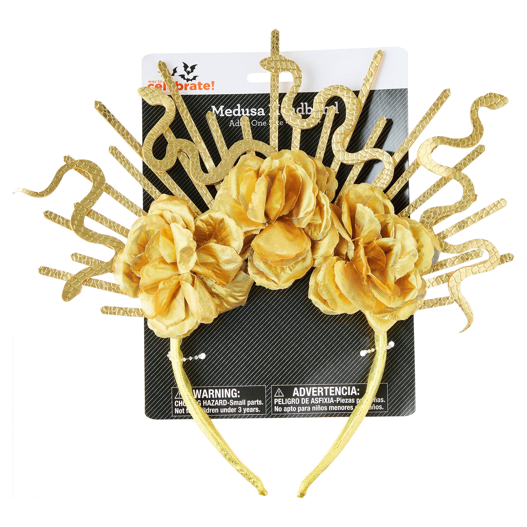 Medusa Headband Costume Accessory for Adults, Gold, Halloween by Way To Celebrate