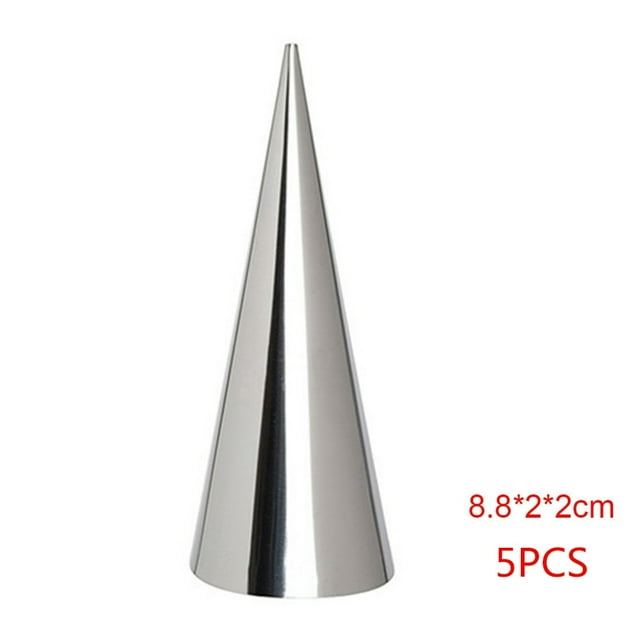 5/12PCS Conical Tube Cone Roll Moulds Stainless Steel Spiral Croissants Molds